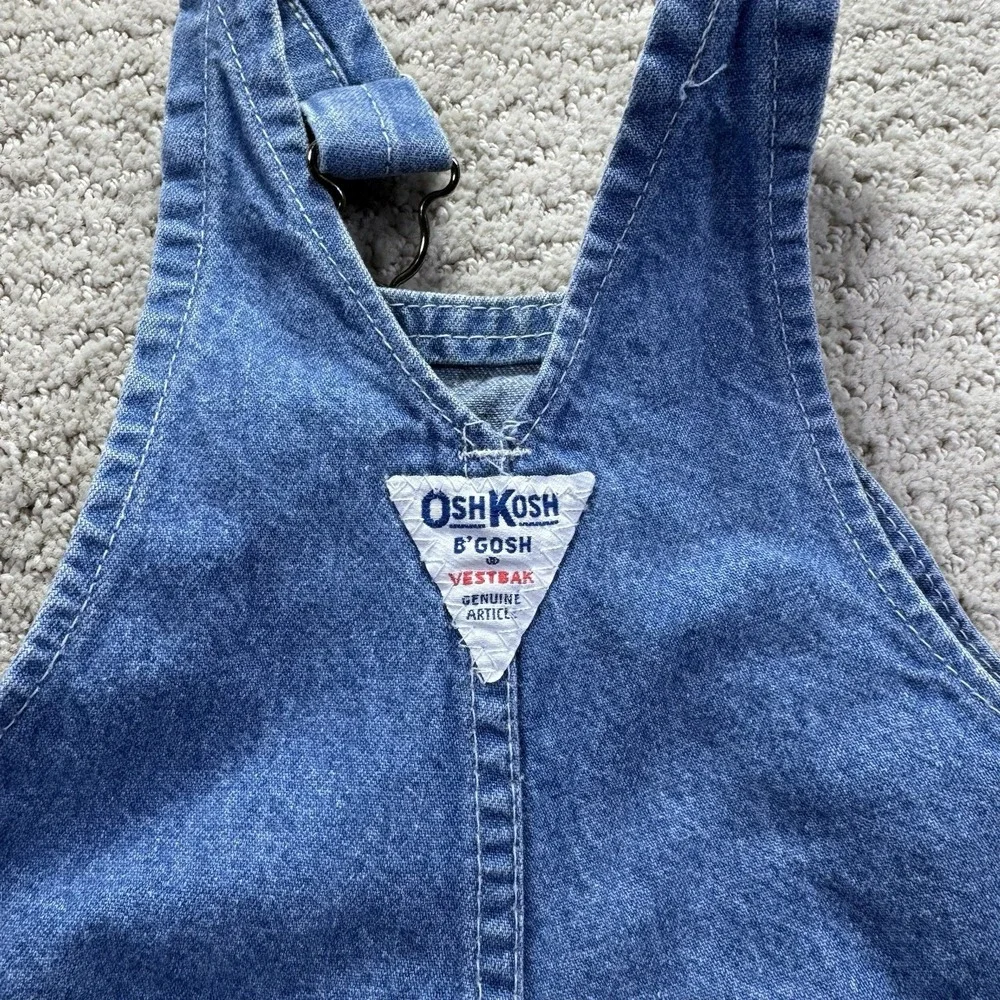 Vintage Oshkosh B'Gosh Infant Baby Denim Overalls‎ Size 6-9Months